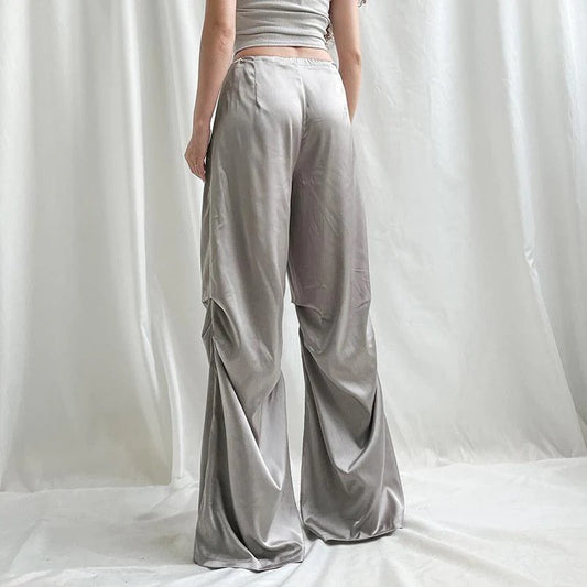 Pantalon Large en Satin Y2K