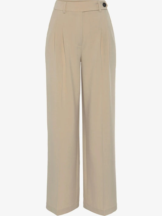 Pantalon large avec pinces et poches pratiques devant