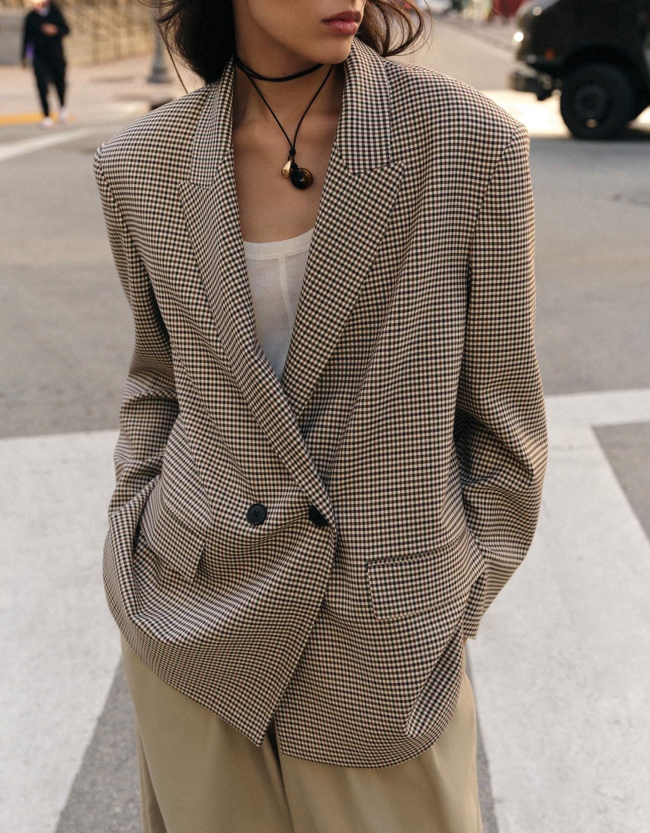 VESTE OVERSIZE À BOUTONNAGE CROISÉ