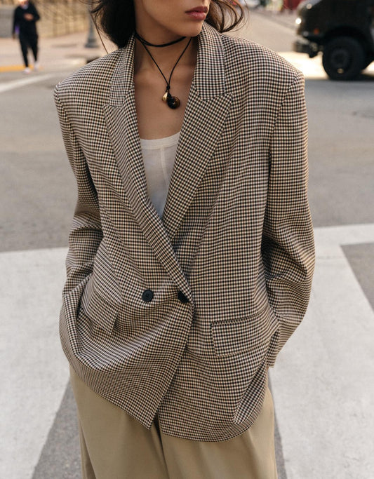 VESTE OVERSIZE À BOUTONNAGE CROISÉ