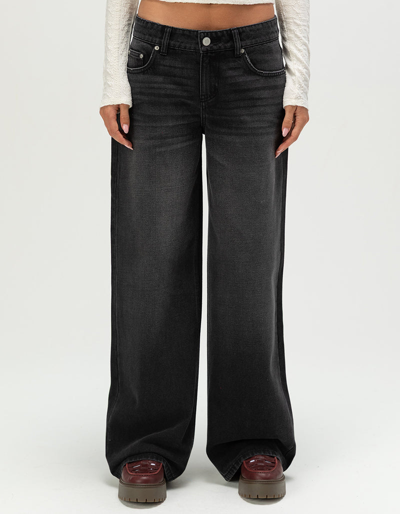 RSQ Womens Low Rise Flap Pocket Baggy Jeans
