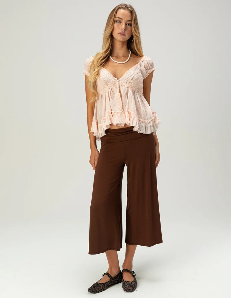 FULL TILT Womens Low Rise Gaucho Pants