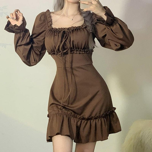 Robe Mini à Volants Grunge Féerique