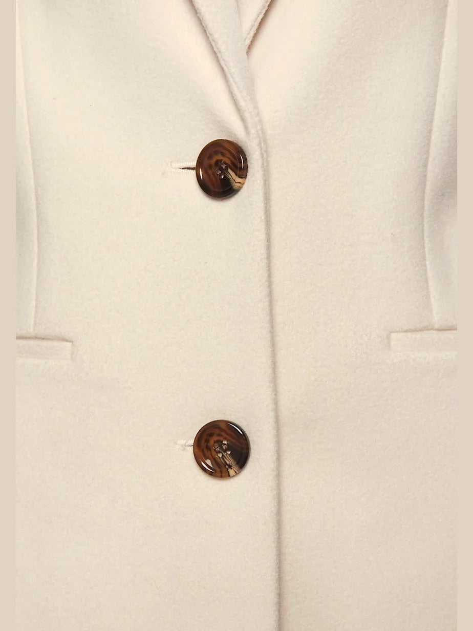 Manteau blazers avec col à revers et poches passepoilées