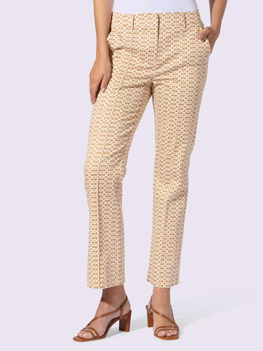 Pantalon imprimé avec poches latérales en coton biologique