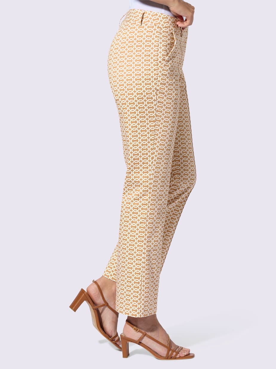 Pantalon imprimé avec poches latérales en coton biologique