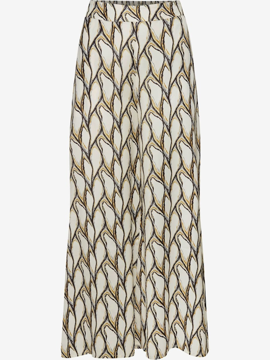 Pantalon large à poches en satin légèrement brillant