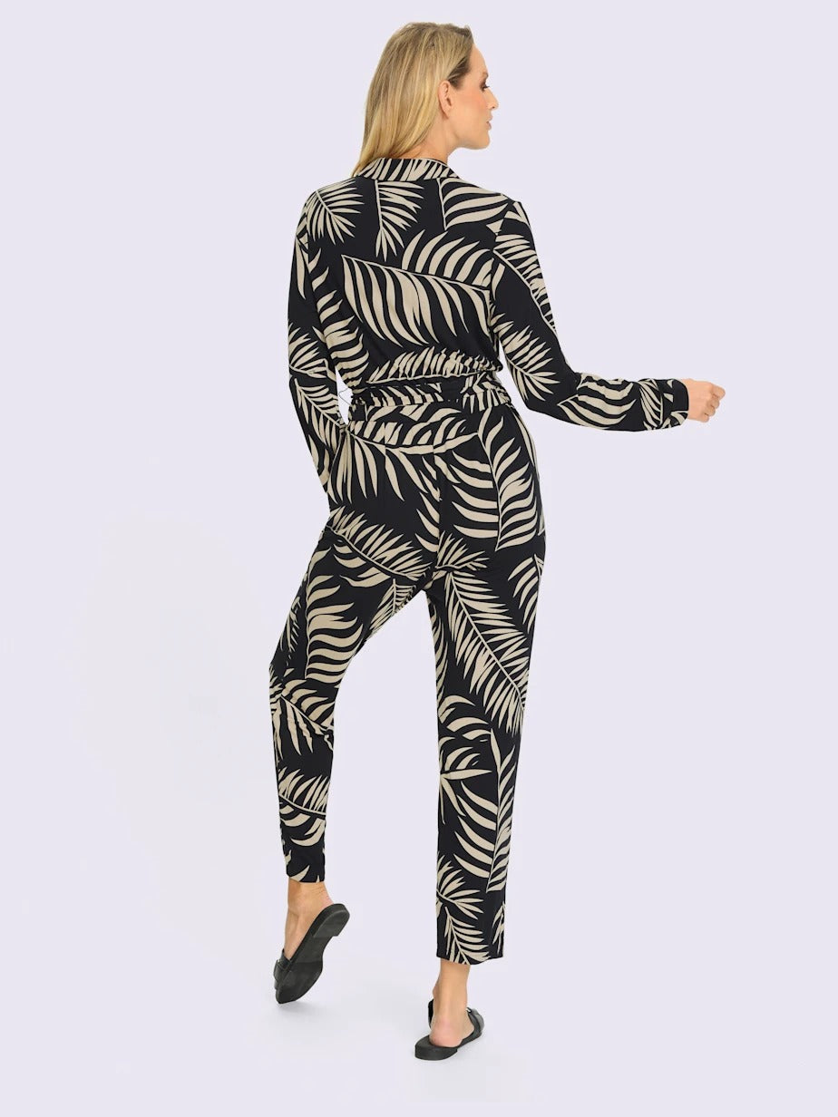 Combinaison à motif imprimé avec col chemise et poches