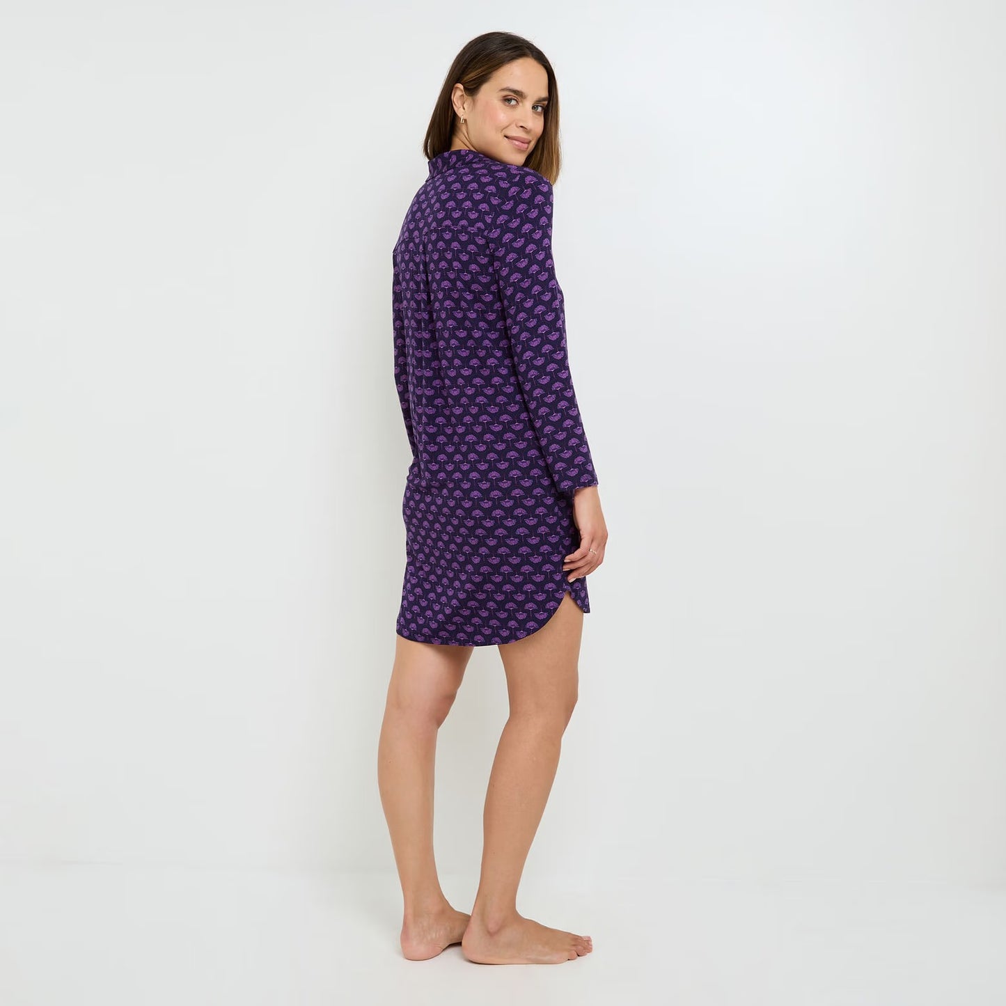 Chemise de nuit manches longues MULTICO ROSE